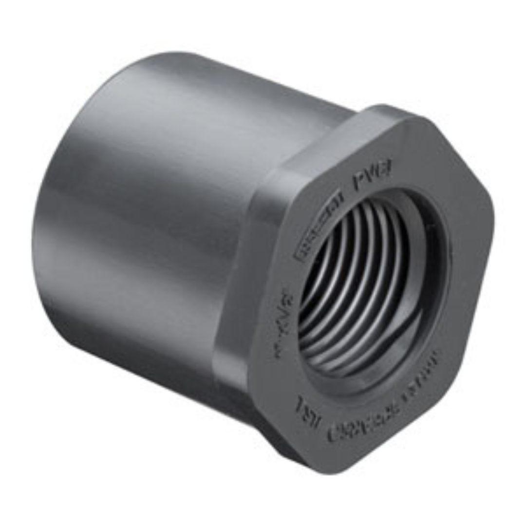 Spears 838-128 Sch 80 PVC 1 Inch X 1/4 Inch Reducer Bushing, Slip X FNPT