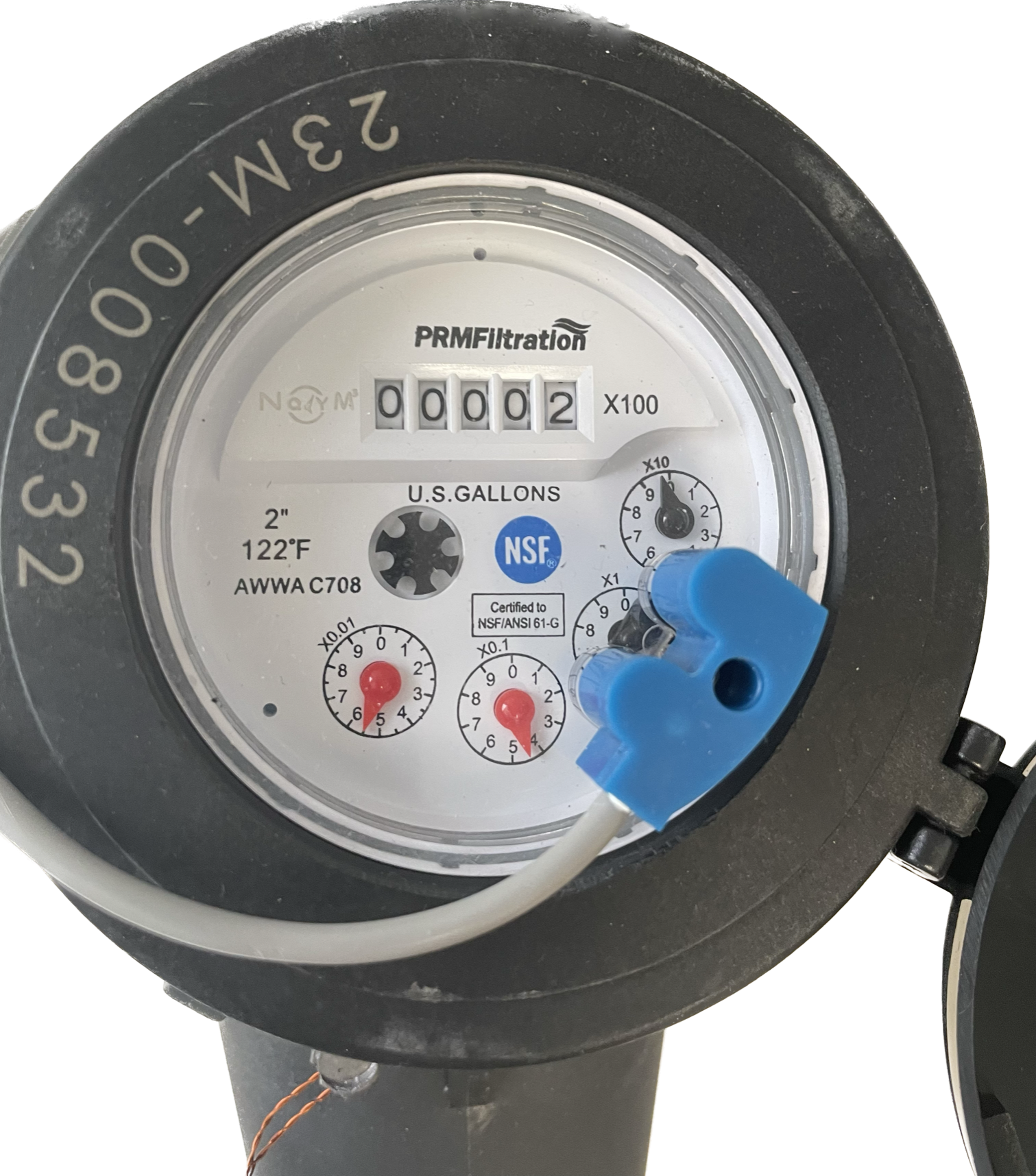 NSF 61 Certified 2 Inch Multi-Jet Nylon Totalizing Water Meter with Pulse Output, EPDM Seals