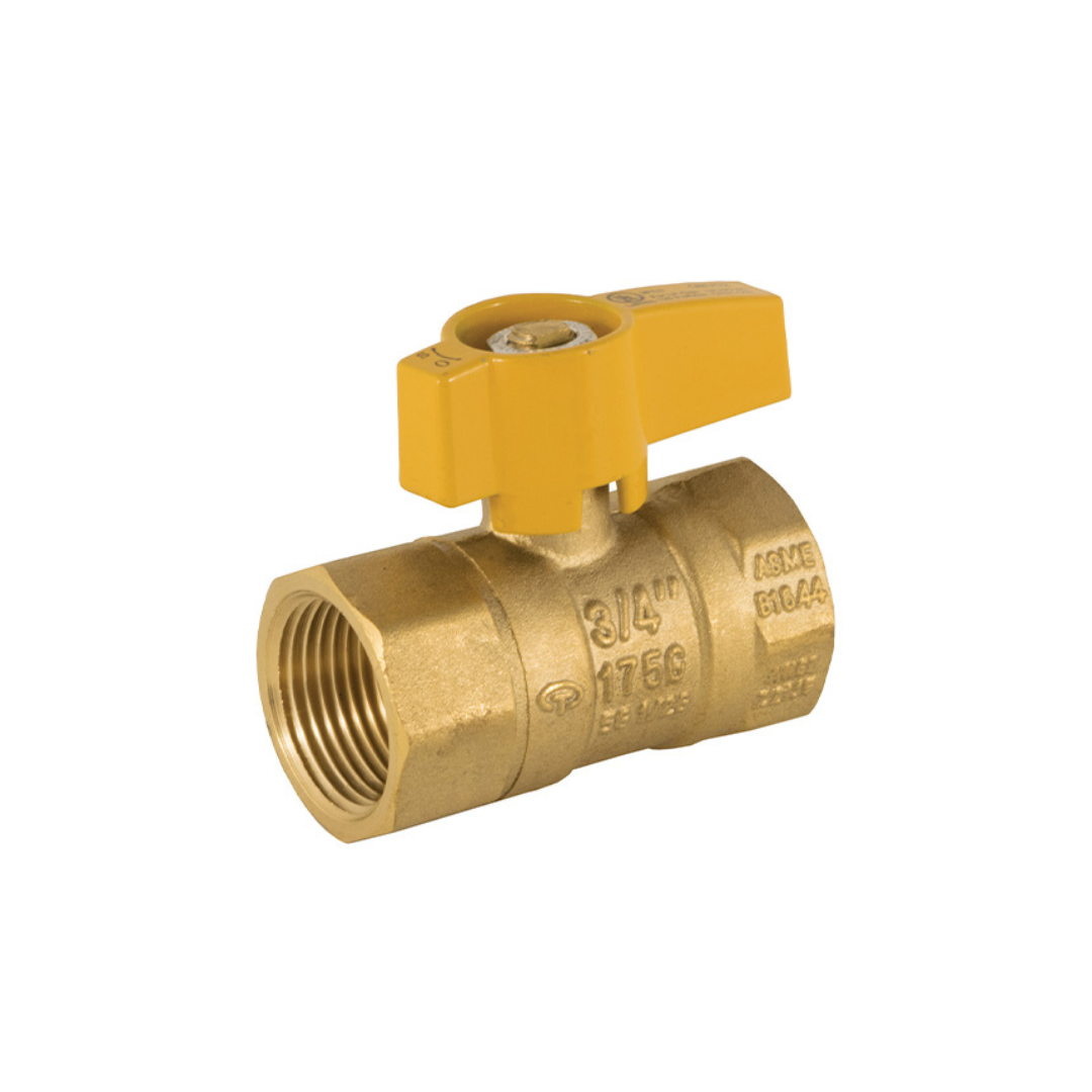 Jomar 102-605 1 Inch 2 Piece Gas Ball Valve, 600 WOG - Carton of 6