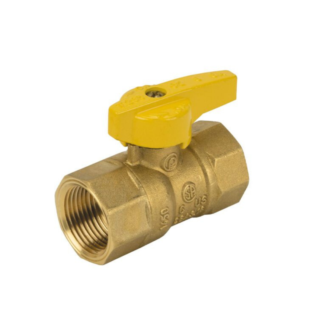 Jomar 102-514 3/4 Inch FIP 2 Piece Gas Ball Valve, 400 WOG - Carton of 10