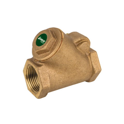 Jomar 105-307G 1-1/2 Inch Y-pattern Swing Check Valve, Threaded Connection, 300 WOG, Class 150