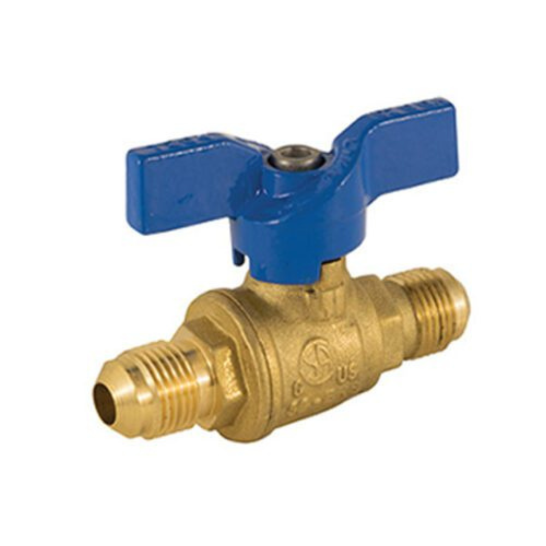 Jomar 101-613 1/2 Inch FL x 1/2 Inch FL 2 Piece Gas Ball Valve, 600 WOG with Teardrop Handle - Carton of 12