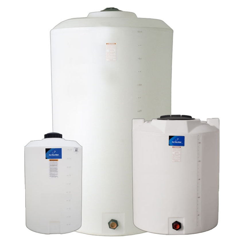 Ace Roto-Mold Vertical Flat Top & Bottom Tanks