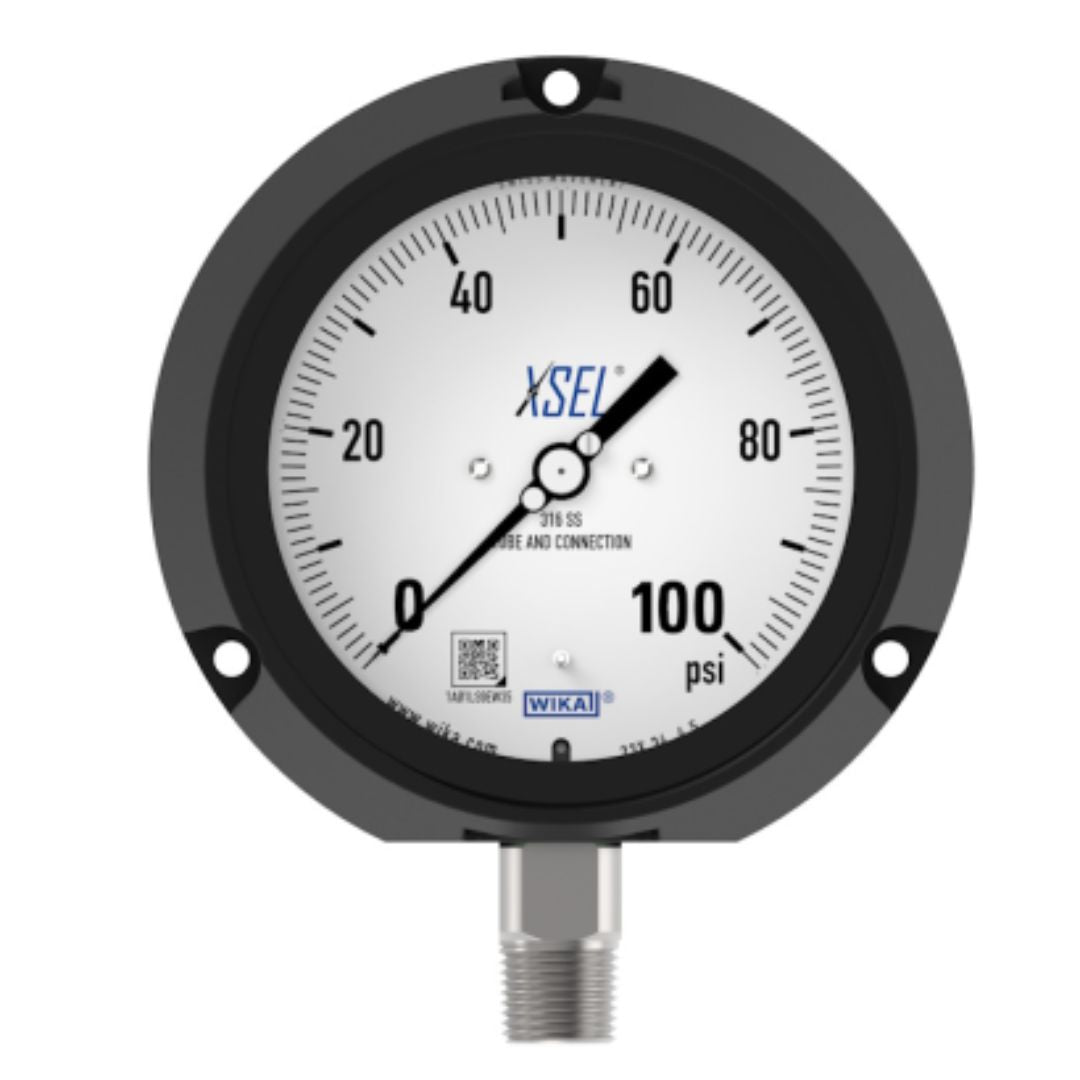 WIKA 4.5 Inch Bottom Mount Pressure gauge 0-10 PSI