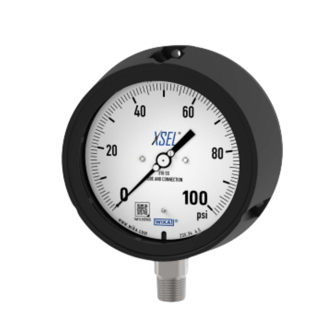 WIKA 4.5 Inch Bottom Mount Pressure gauge 0-10 PSI