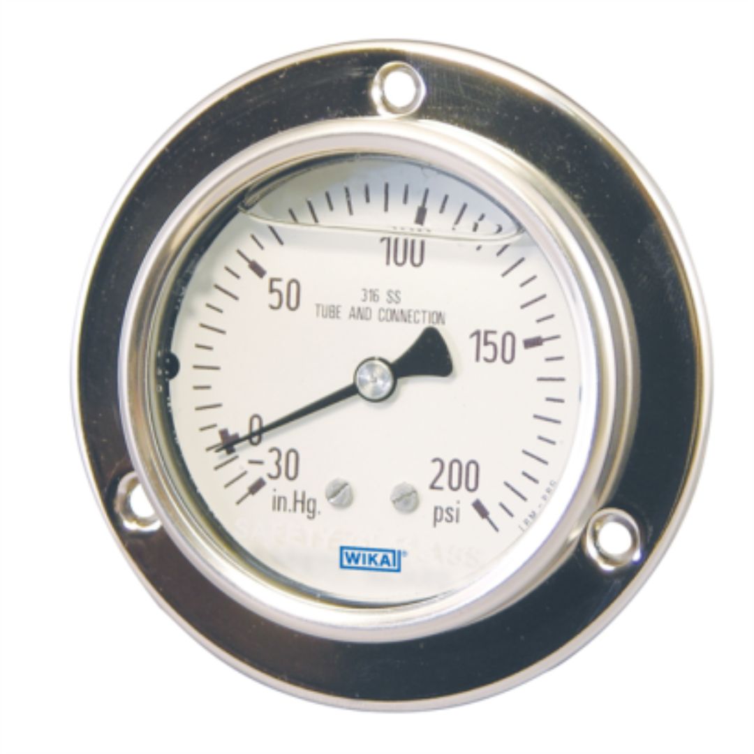 WIKA 233.55 Bourdon Tube Liquid Filled Pressure Gauge