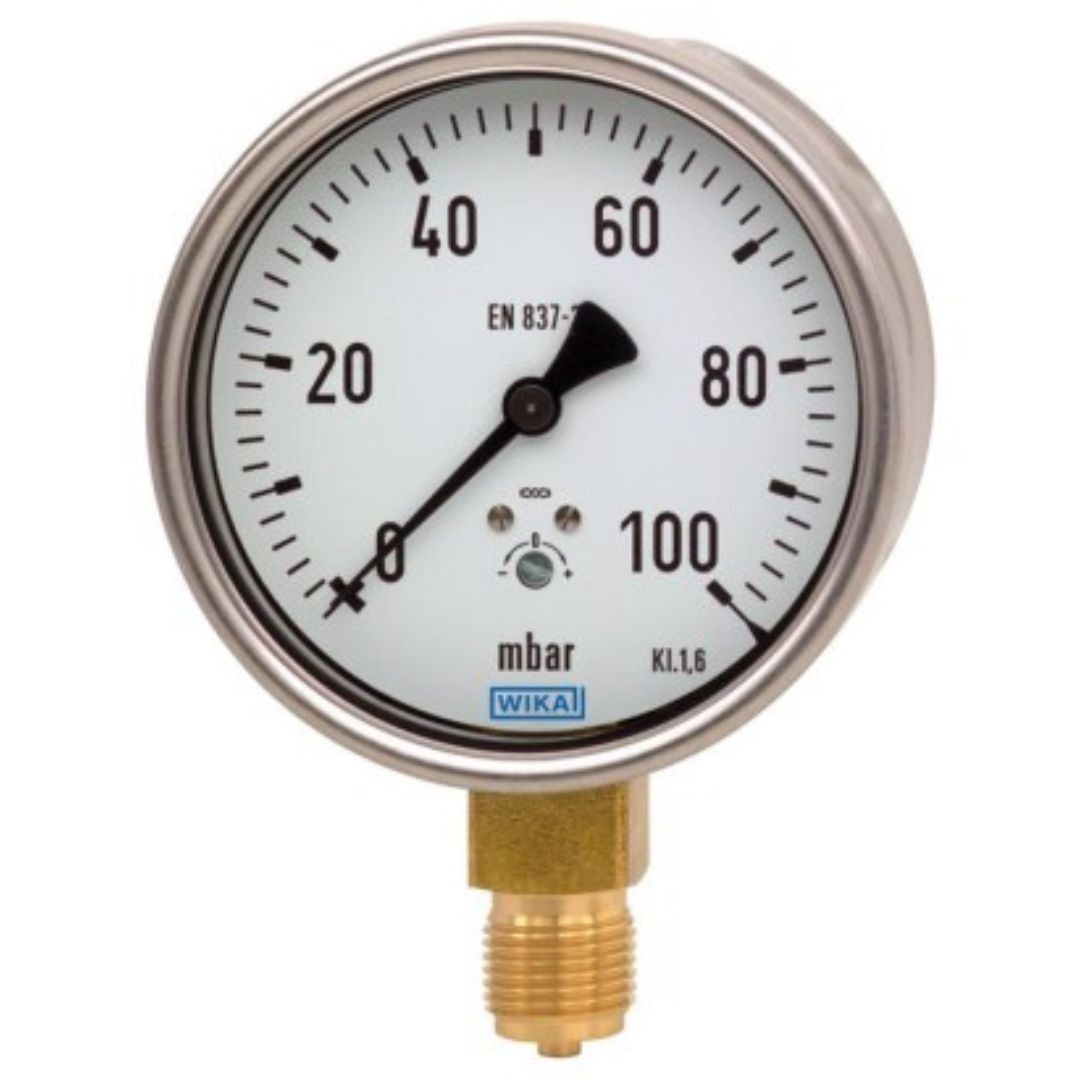WIKA 612.20 Pressure gauge, stainless steel with copper wetted parts