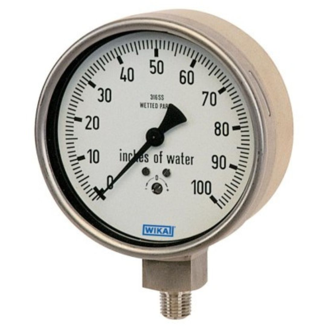 WIKA 632.50 Pressure Gauge in inches of water column
