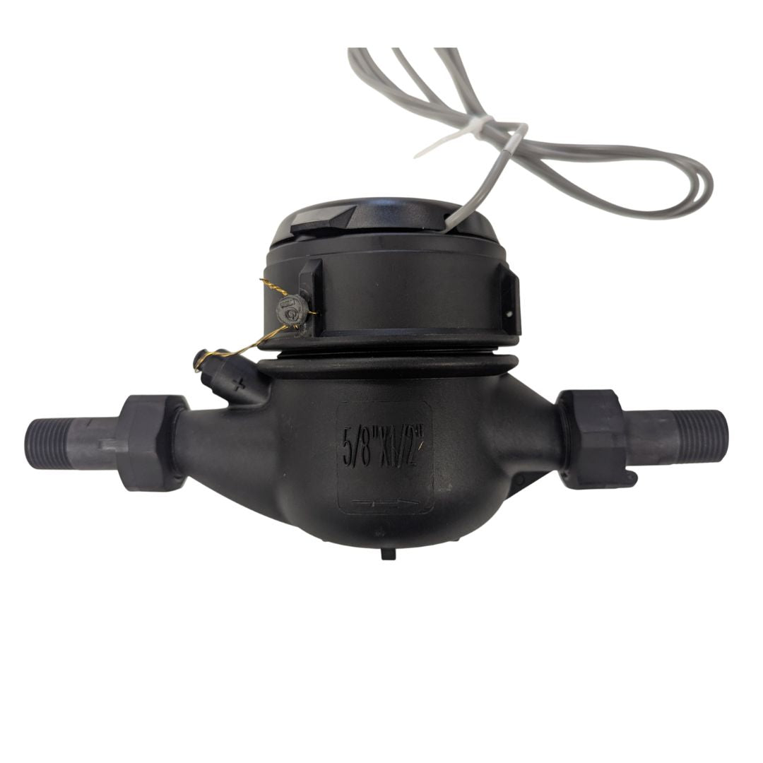 PRM 1/2 Inch NSF Certfied Totalizing Water Meter, side view