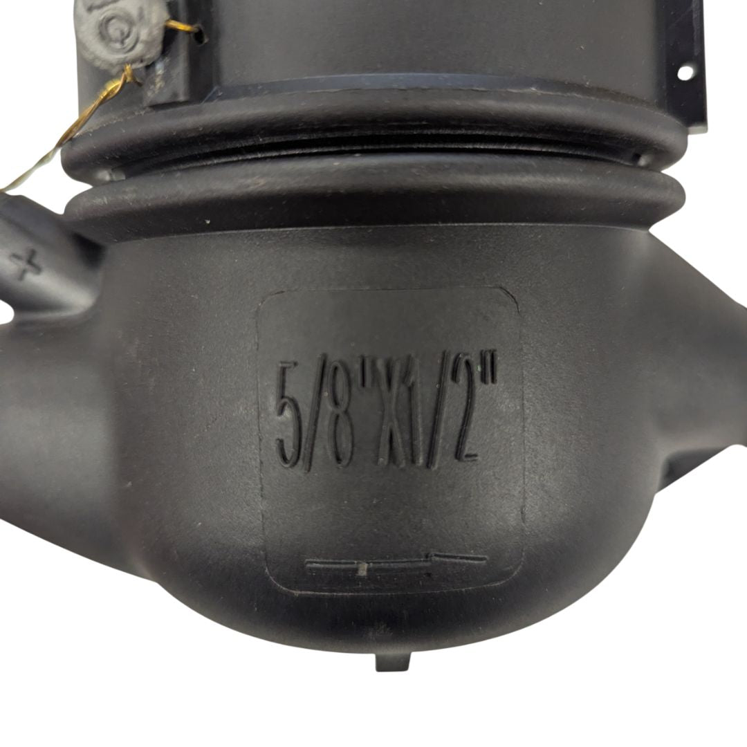PRM 1/2 Inch NSF Certified Water Meter, close up of size marking