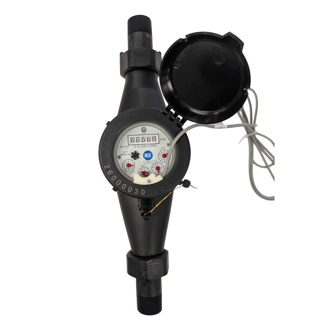 PRM 1 Inch NSF Certified Water Meter, Face plate view with cover open
