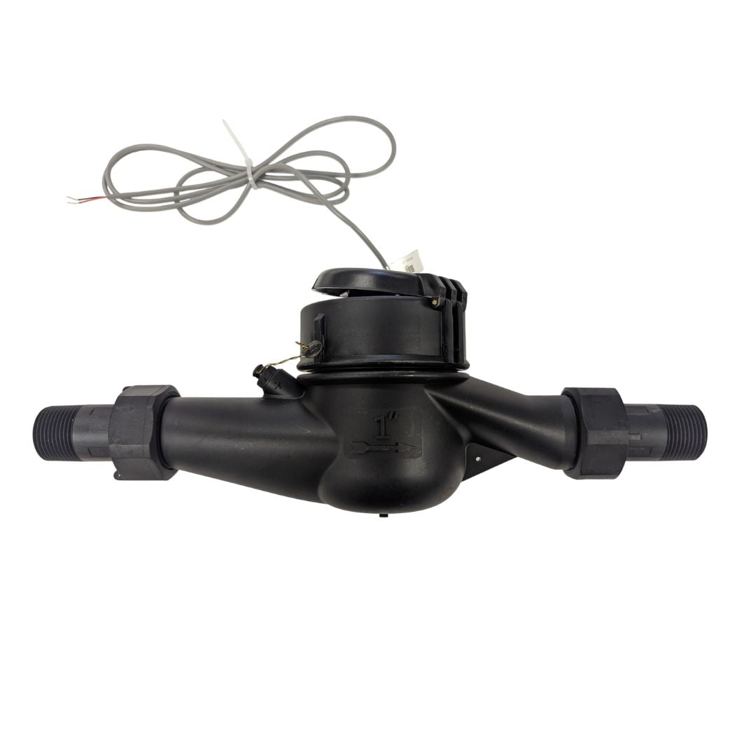 PRM 1 Inch NSF Certified Nylon Totalizing Water Meter, Side View