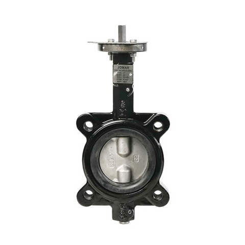 Jomar 600-08DSEB 8 Inch Lug Style Butterfly Valve, Epoxy-Coated Ductile Iron Body, Stainless Steel Disc, EPDM Seat, Bare Stem