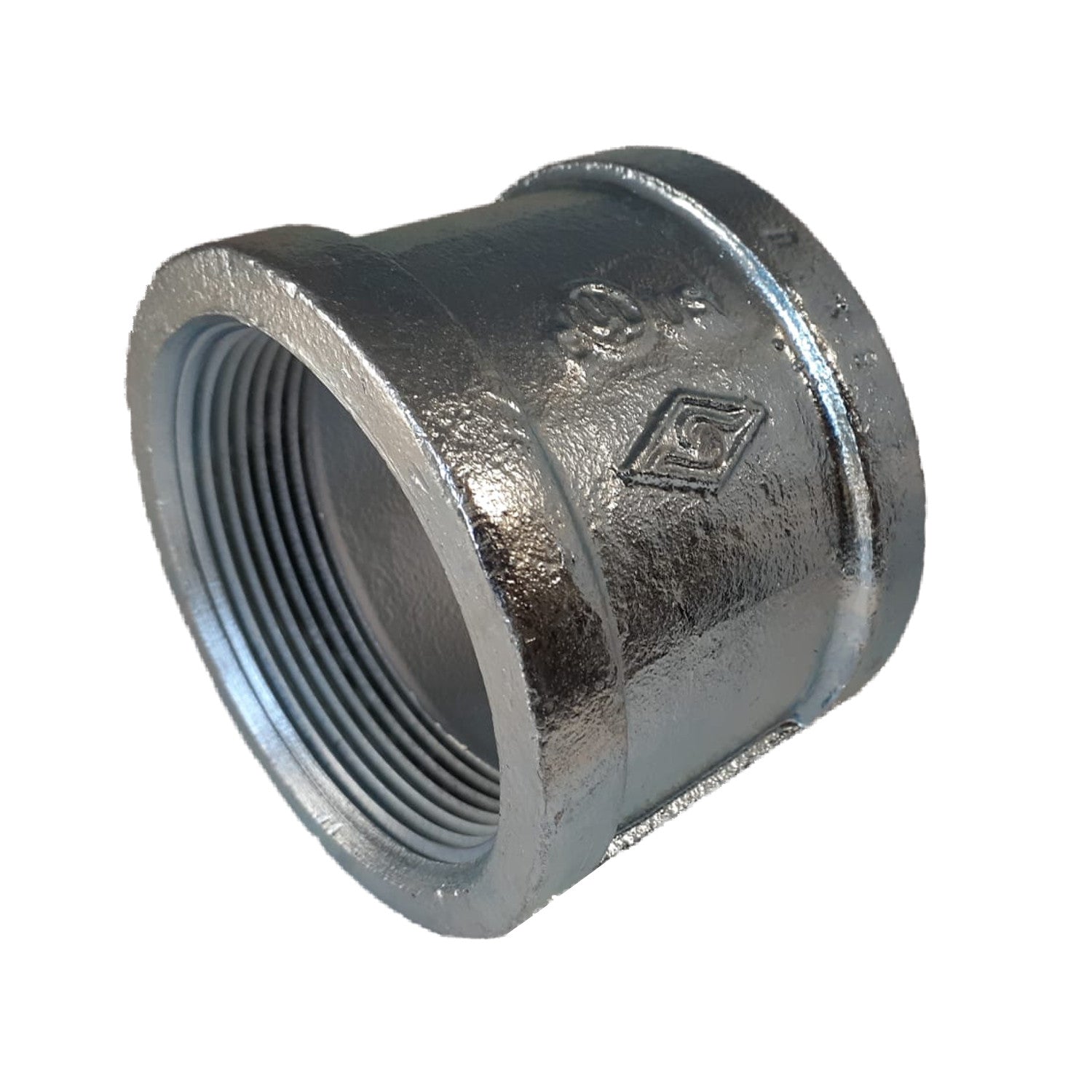 BMI 3/8 Inch NPT Galvanized Straight Coupling, 150#, UL/FM