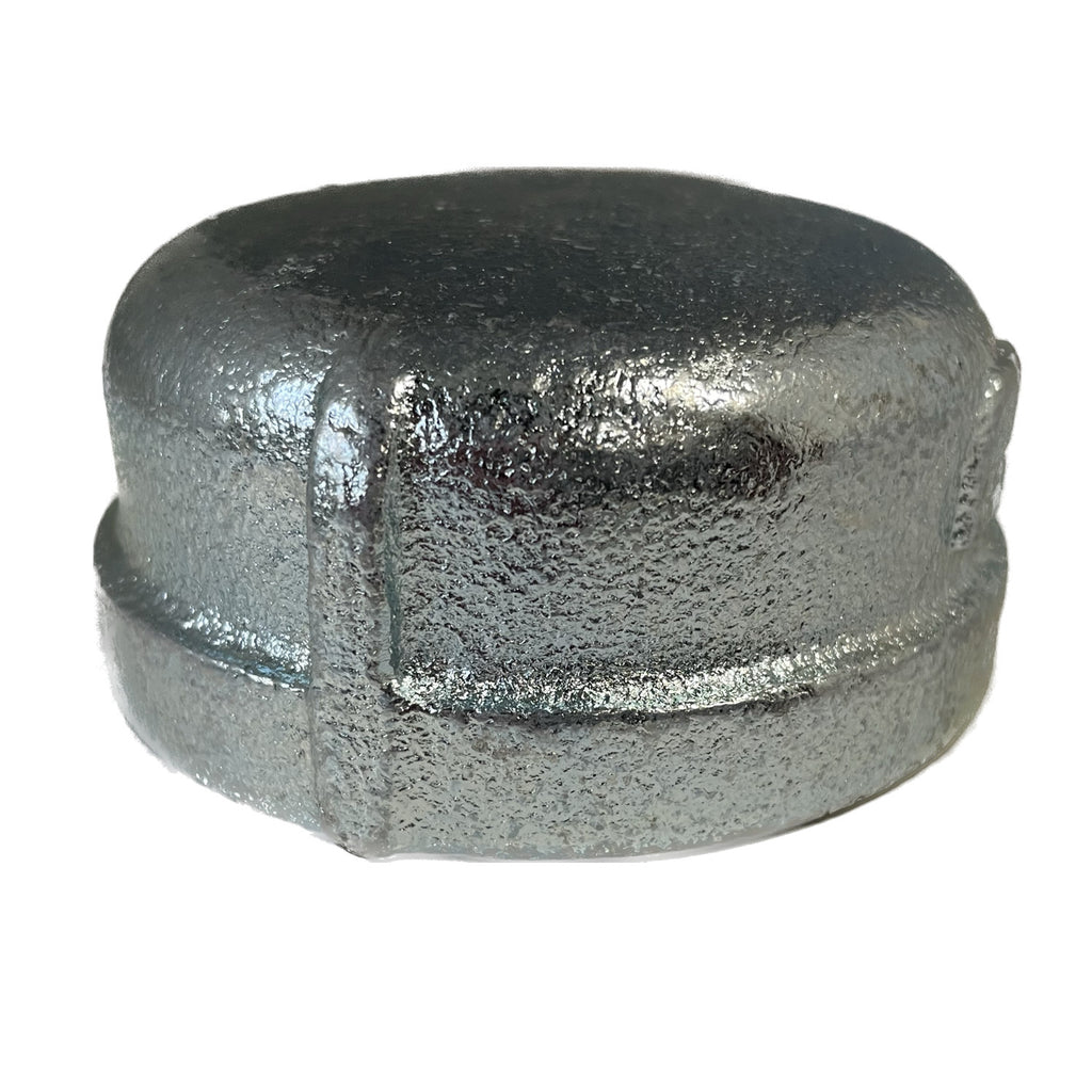 BMI 2 Inch Galvanized Cap, 150#, UL/FM
