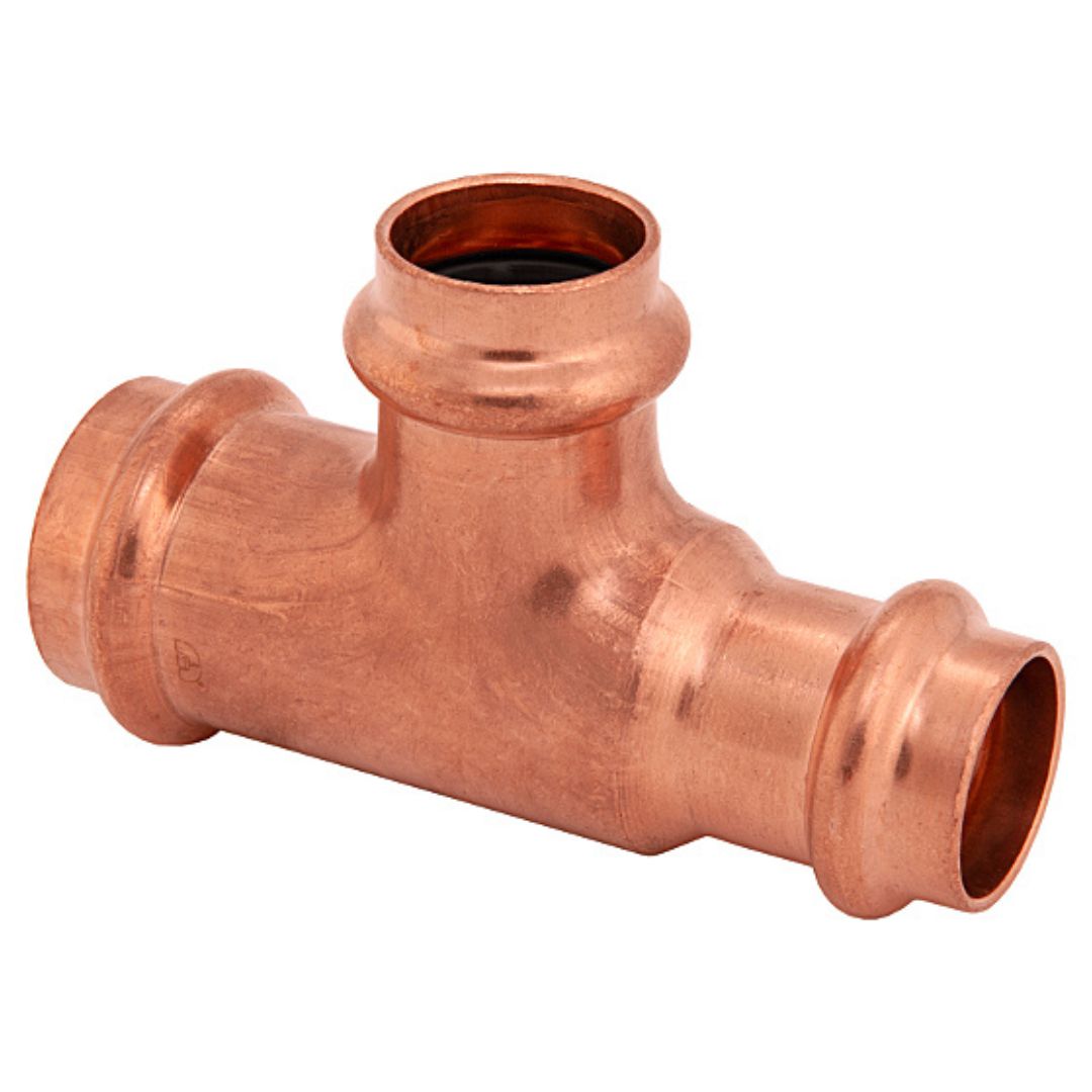 BMI 3 Inch X 3 Inch X 1 Inch Copper Press Reducing Tee