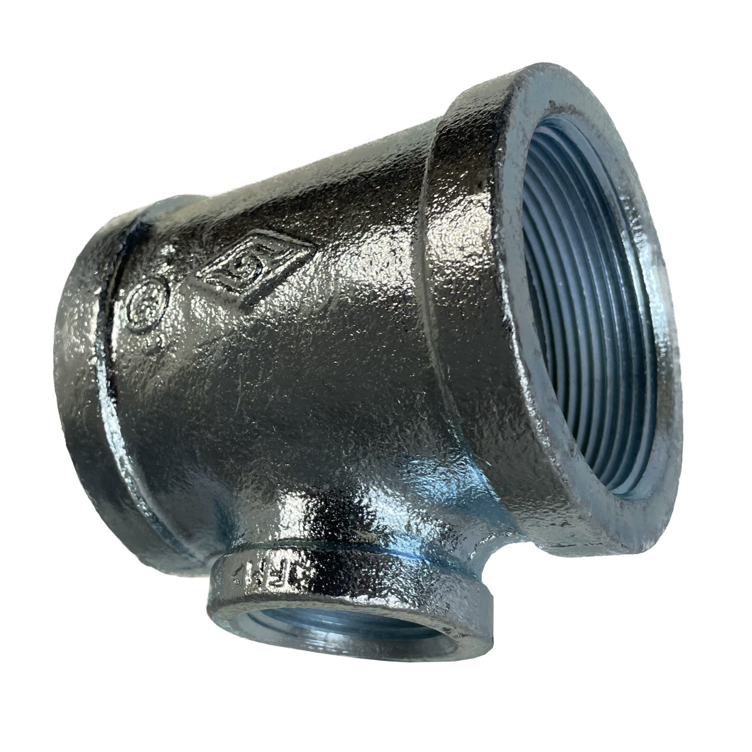 BMI 1" x 1/4" x 1" NPT Galvanized Reducing Tee, UL/FM