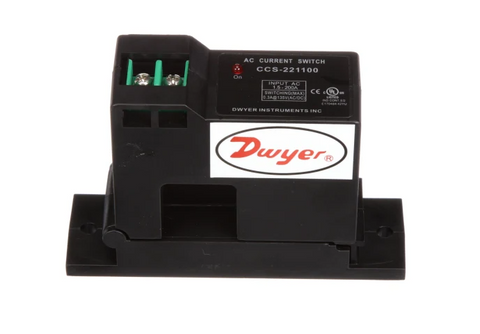 Dwyer CCS-221100 Current Switch, Split Core, Fixed, N/O, Red LED, Min Set Point 1.00