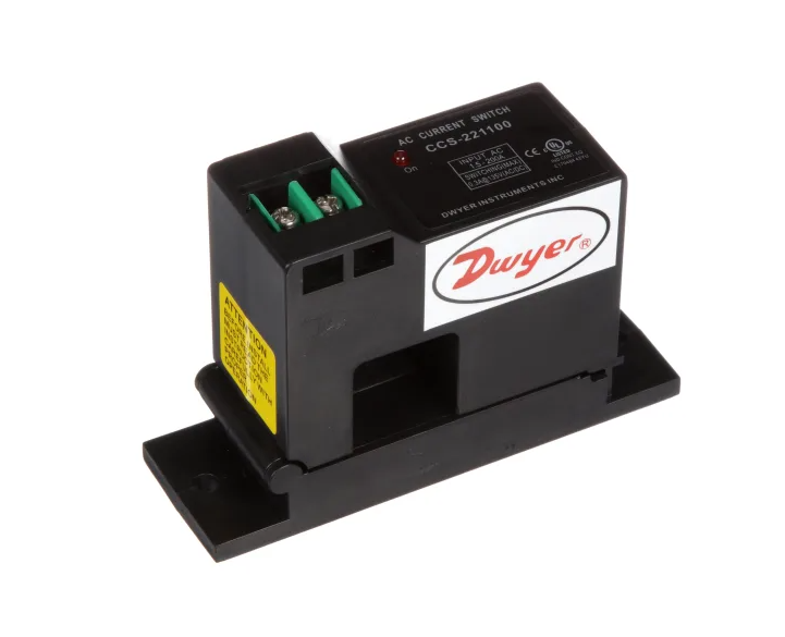 Dwyer CCS-221100 Current Switch, Split Core, Fixed, N/O, Red LED, Min