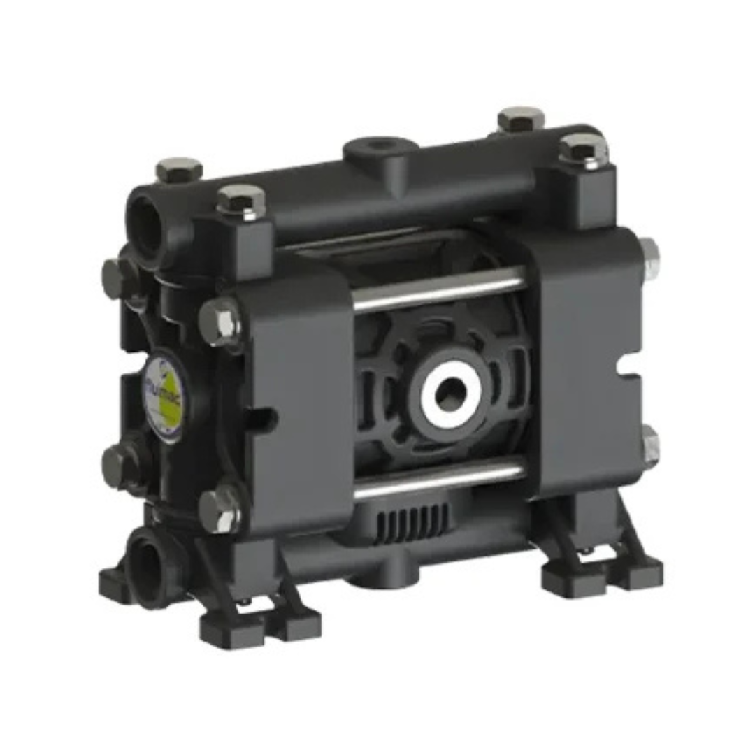 Fluimac P0008P-NTTPT5-AB Phoenix P8 AODD Pump - PVDF+CF Body, 1/4 Inch FNPT