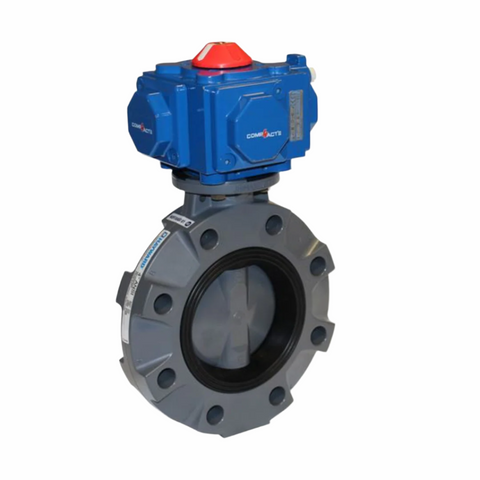 Hayward BYV Series PVC Butterfly Valve with PC Series Actuators