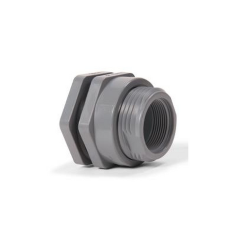 Hayward 3/4 Inch BFAS Series PVC Bulkhead Fittings, Thread X Thread