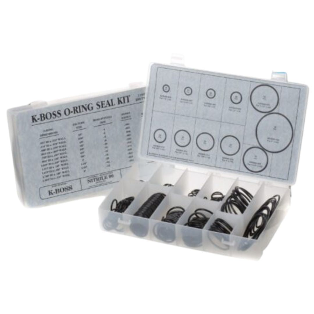 Global O-Ring K-Boss Seal O-Ring Kit - Nitrile (Buna-N) 70 Durometer - 250 Pieces (11 Sizes)