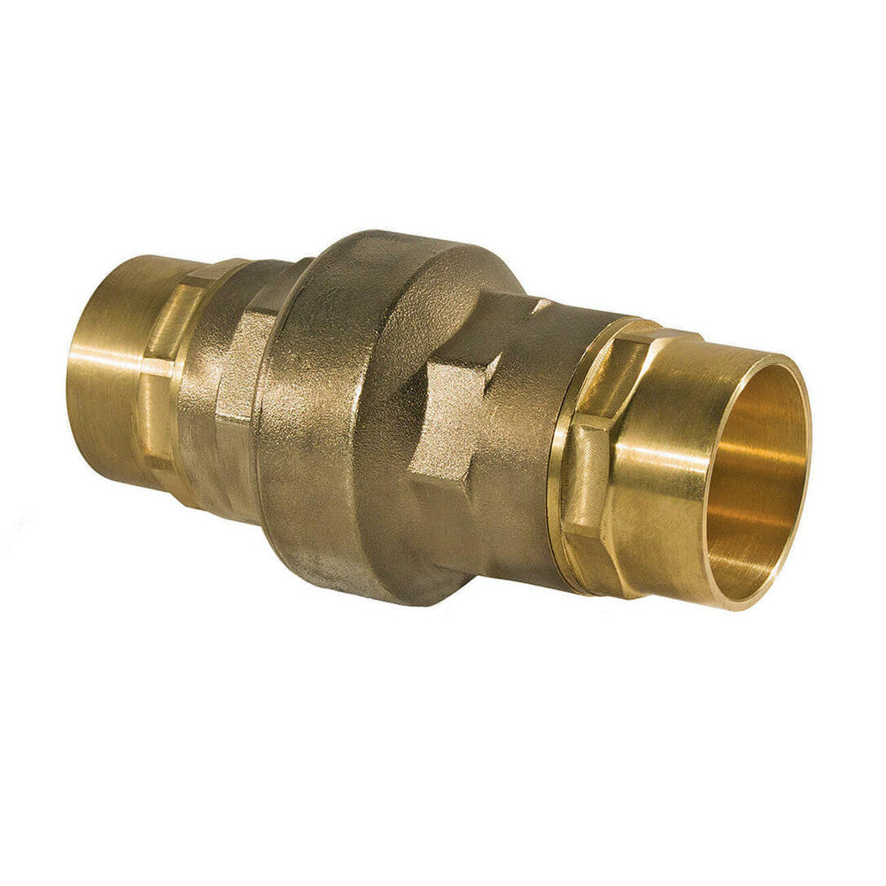 Bonomi 100712LF Spring Loaded Lead Free Inline Brass Check Valve, Sweat Weld