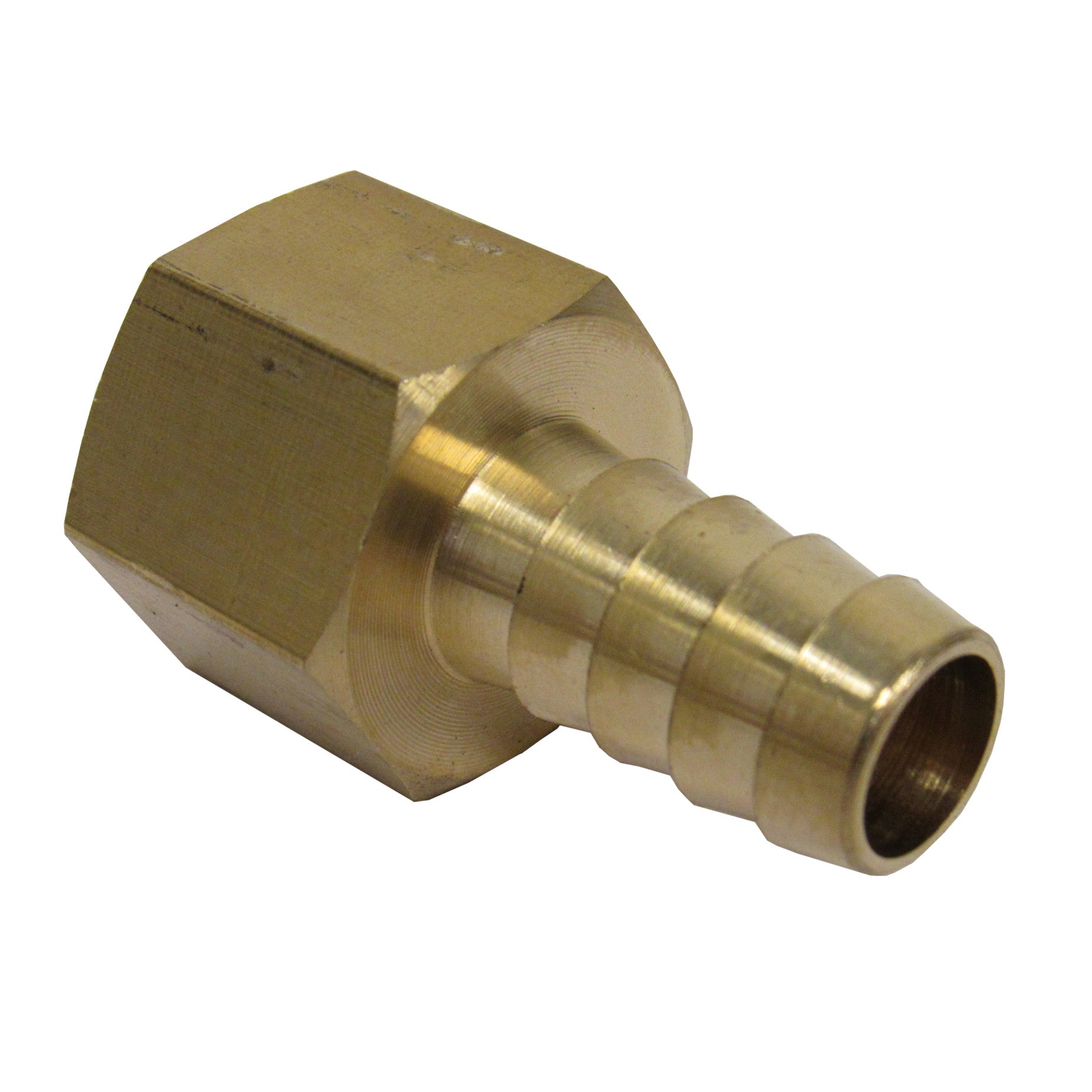 Brass Hose Barb, 1/4 Inch ID Hose Barb x 1/4 Inch Female NPT