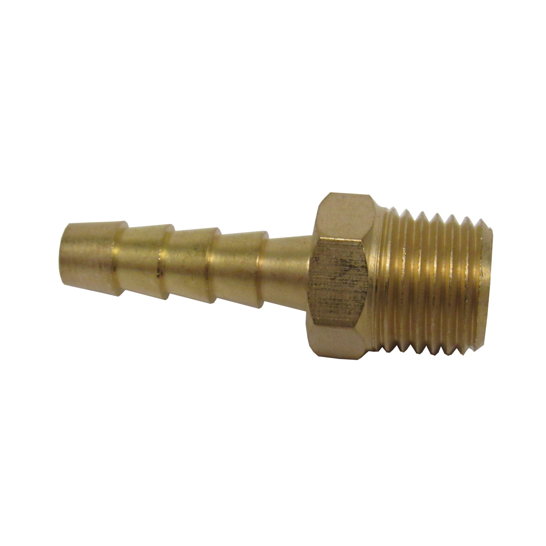 BRASS HOSE BARBS - STRAIGHT FITTING ADAPTERS, MALE NPT X HOSE BARB - 1/8 INCH 