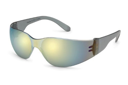 Gateway Safety Starlite 467M Safety Glasses, Gold Mirror Lens, Gray Temple, Lightweight