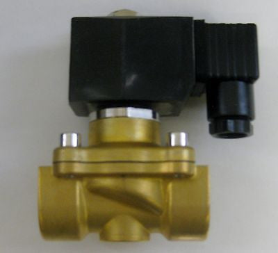 Solenoid Valve, 3/4 Inch NPT, Brass Body, 120 VAC Coil, Viton Seal