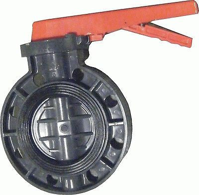 ERA Sch 80 PVC 8 Inch Butterfly Valve, Lever Handle