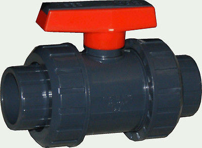 ERA Sch 80 PVC True Union Ball Valve, 1-1/4 Inch Socket Connect