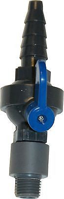 SCH 80 PVC Sample Port Ball Valve - 1/4 Inch MNPT X Barb