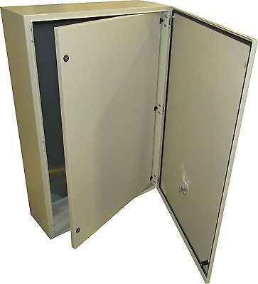 Tecnomatic Panel Enclosure, 48 X 32 X 16 with Dead Front and Back Plate, Powder Coated, 28270-PD