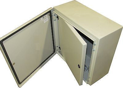 Tecnomatic Panel Enclosure, 24 X 24 X 10 with Dead Front and Back Plate, Powder Coated, 28177-PD