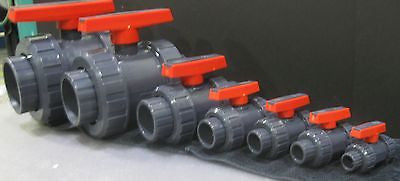 ERA Sch 80 PVC True Union Ball Valve, 1-1/4 Inch Socket Connect