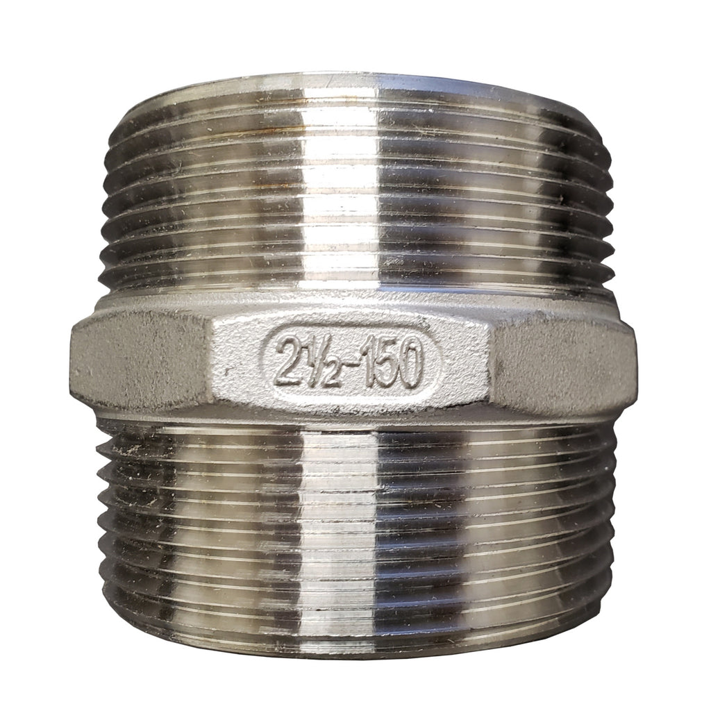 2-1/2 Inch 304 Stainless Steel Hex Nipple