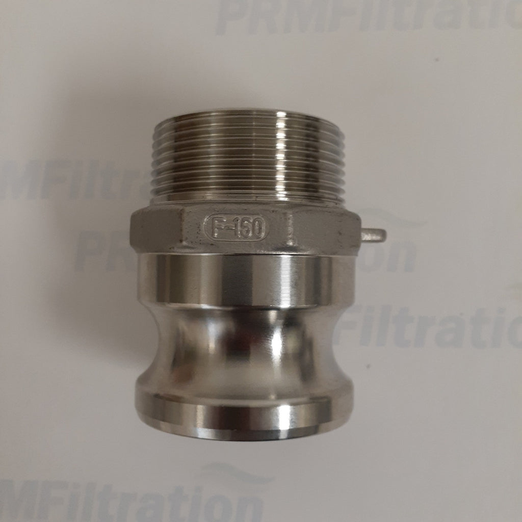 Stainless Steel Cam & Groove F150 Fitting, 1-1/2 Inch Male Camlock X Male NPT Thread