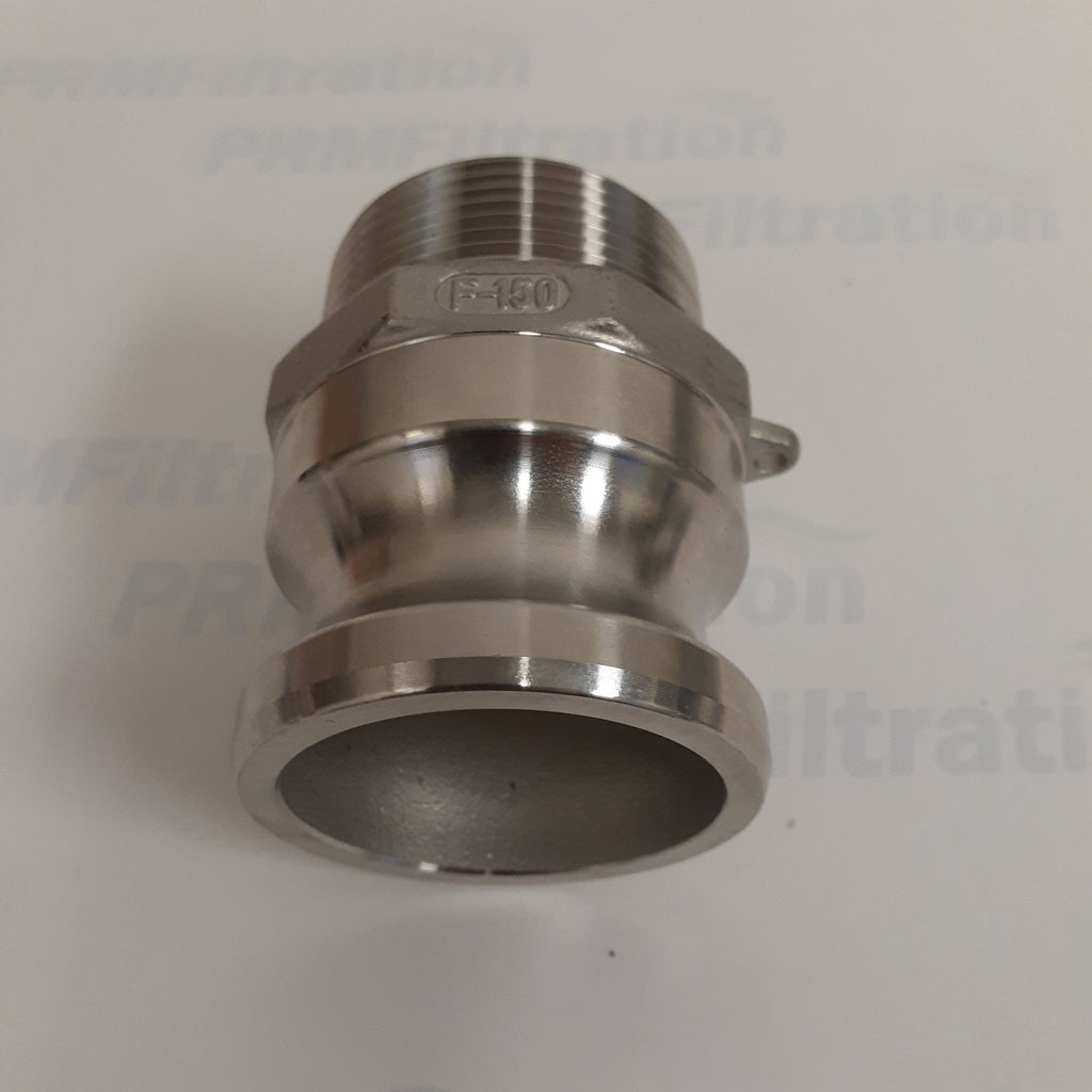 Stainless Steel Cam & Groove F200 Fitting, 2 Inch Male Camlock X Male NPT Thread