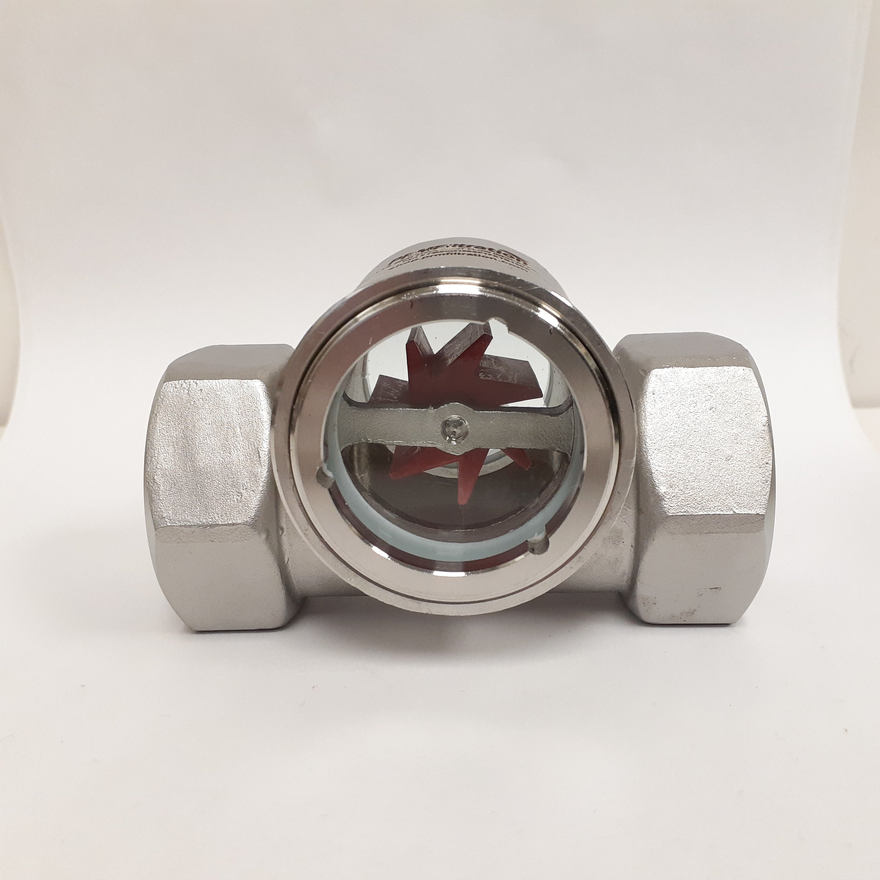 PRM Sight Flow Indicator, 1-1/2 Inch, 316 Stainless Steel, PTFE Seal and Impeller