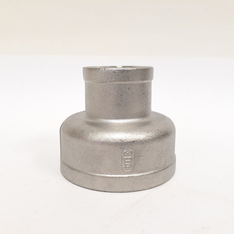 Stainless Steel 4 Inch X 2 Inch NPT Reducing Coupling, 304 SS, Class 150