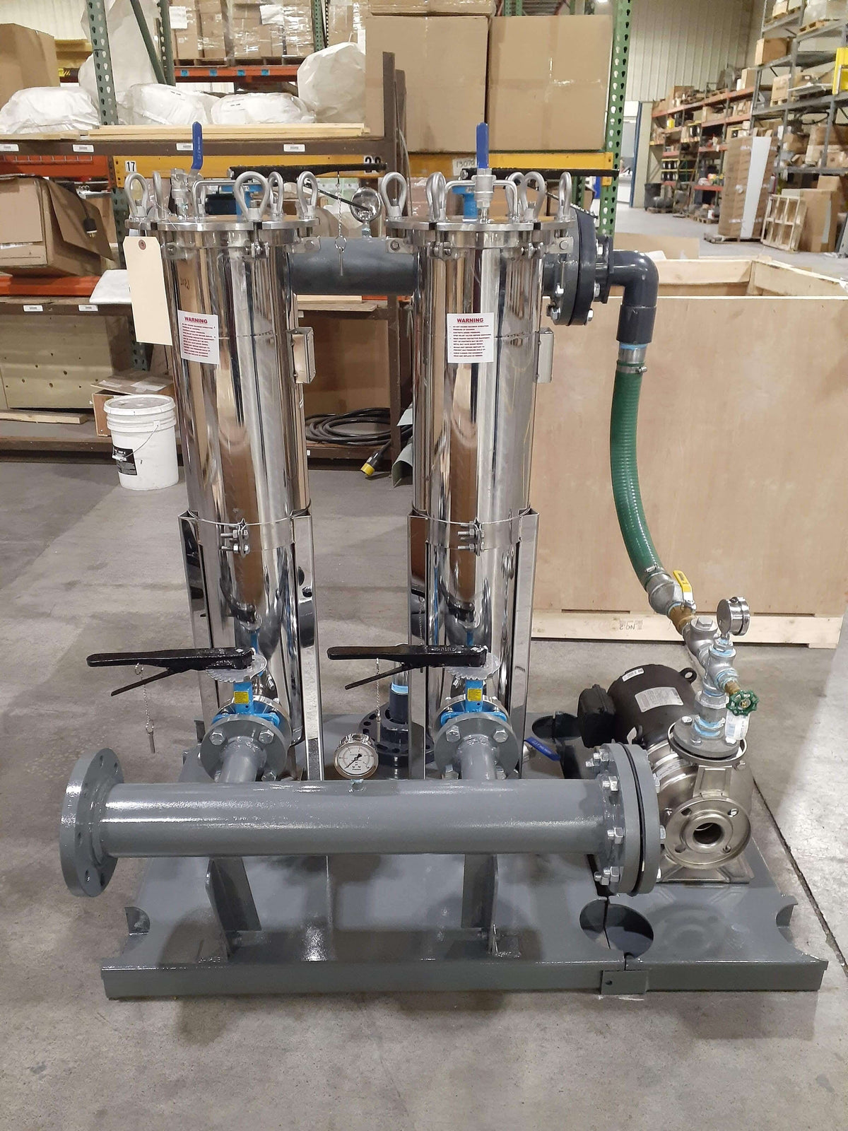 Pump Skid for Dual Bag Filter Filtration Skid System | PRM