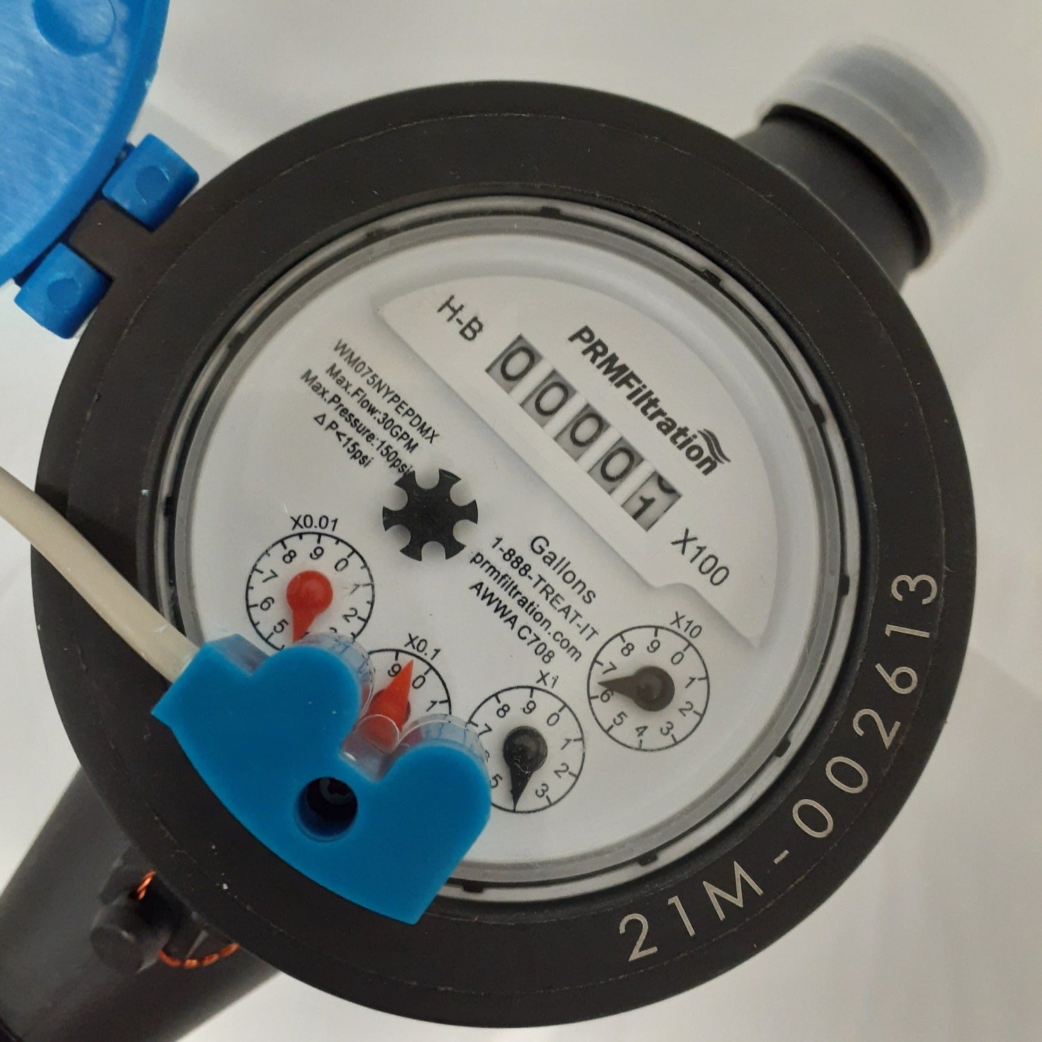 PRM 3/4 Inch Multi-Jet Nylon Totalizing Water Meter with Pulse Output, EPDM Seals