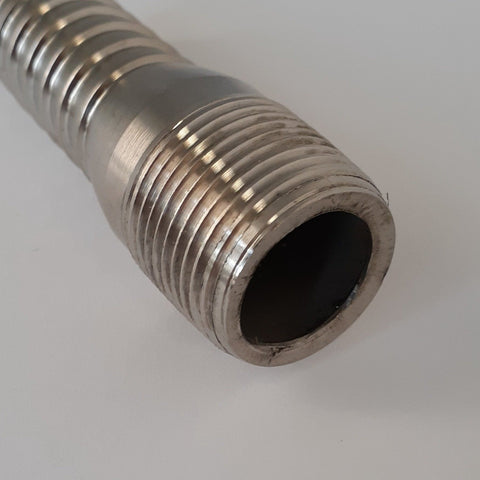 1/2 Inch 304 Stainless Steel King Combination (KC) Nipple (MNPT X Hose Barb)