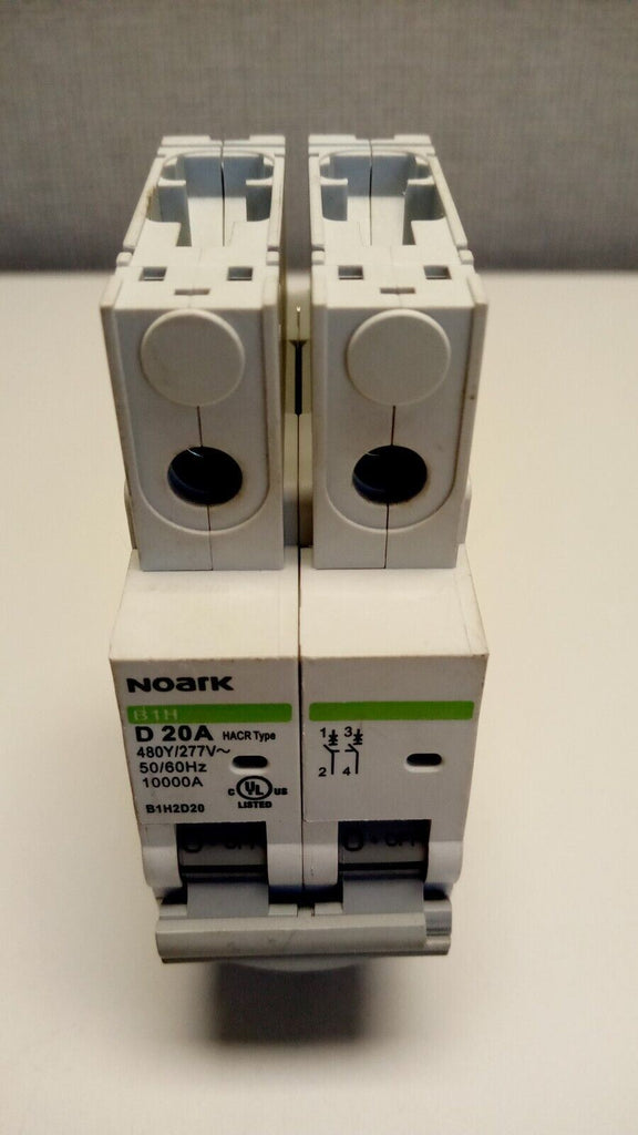 NoArk D20A Miniature Circuit Breaker, 2 Pole- New Old Stock