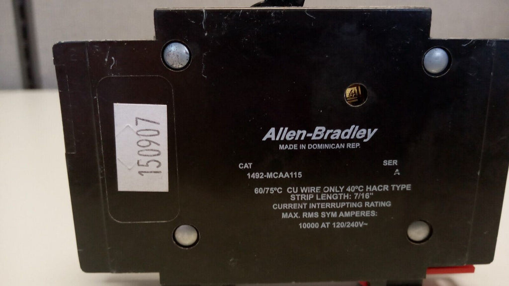 Allen-Bradley 1492-MCAA115 Single Pole Circuit Breaker- Used