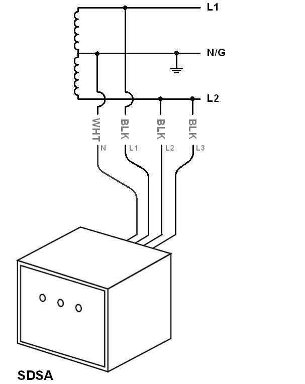 Square D SDSA4040 Surge protection device, Surgelogic, 40kA, 480Y/277 VAC, 3 phase, 4 wire, NEMA 4X