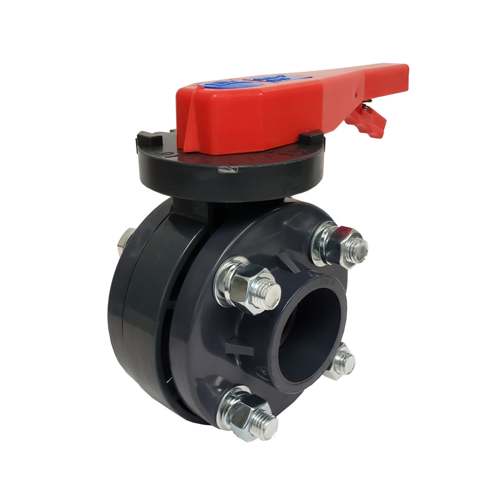 ERA Sch 80 PVC 2 Inch Butterfly Valve Kit, With Flanges and Hardware